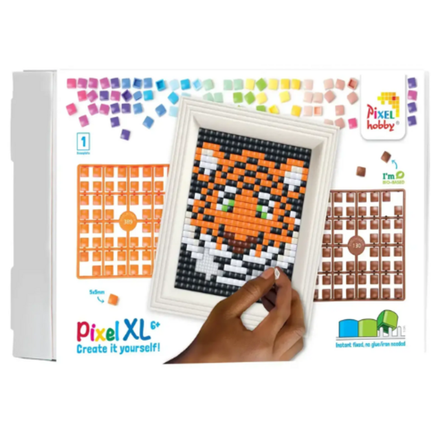 Pixelhobby Geschenkverpakking met 13 pixel XL matjes - Tijger