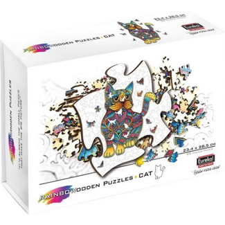 Eureka Eureka 2D RainboWooden Puzzle - Cat