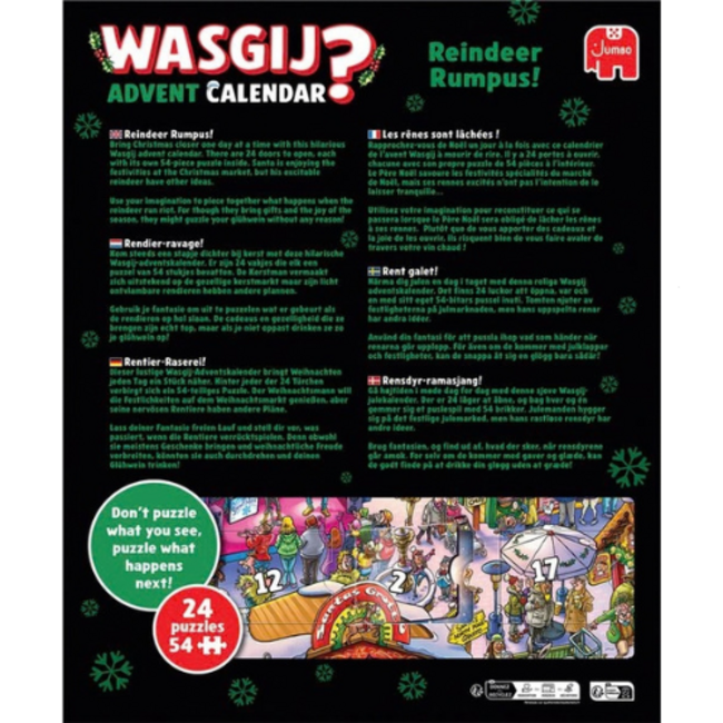 Jumbo Jumbo adventskalender Wasgij kerst