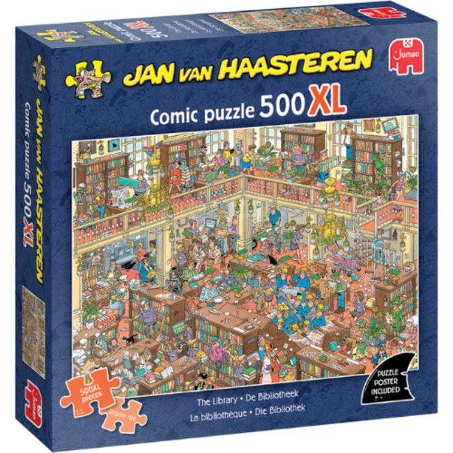 Jumbo Jan van Haasteren 500XL puzzel - De Bibliotheek (500 stukken)