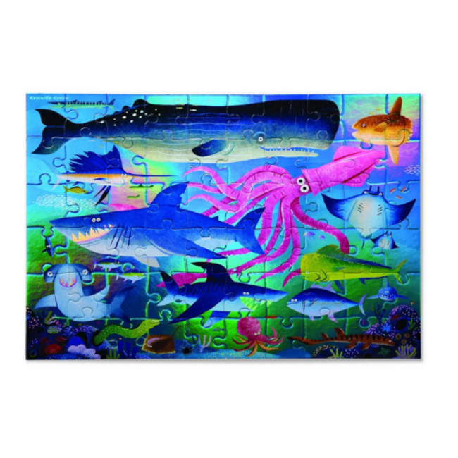 Crocodile Creek 60-delige folie puzzzle - Shimmering Shark