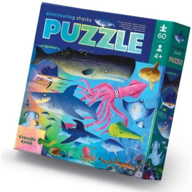 Crocodile Creek 60-delige folie puzzzle - Shimmering Shark