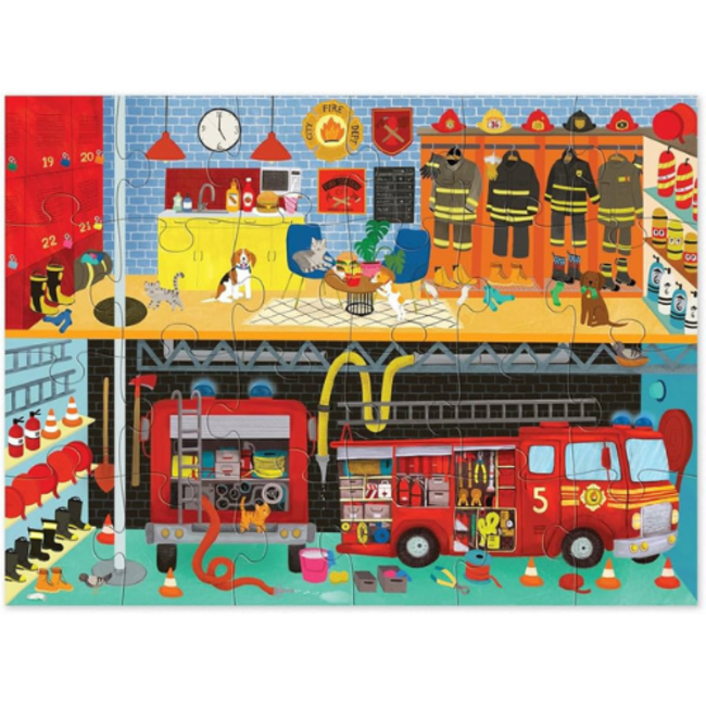 Crocodile Creek 24 Pc Puzzle Brandweerkazerne
