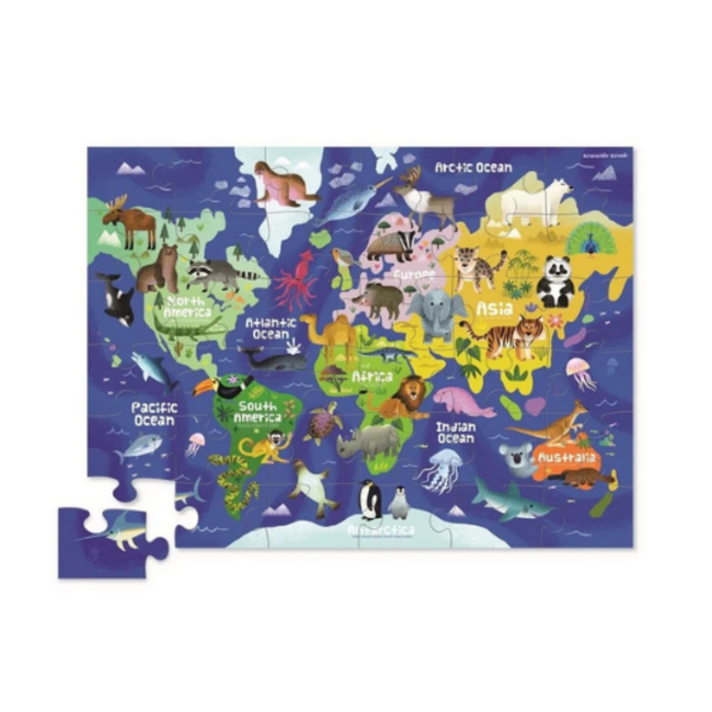 Crocodile Creek 36st puzzel - Mijn eerste wereldkaart
