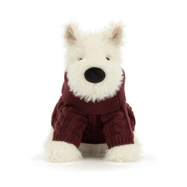 Jellycat Jellycat knuffels, Munro Scottie Dog Winter Jumper Outfit