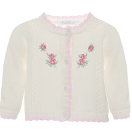 PATACHOU PATACHOU Gilet ecru/roze