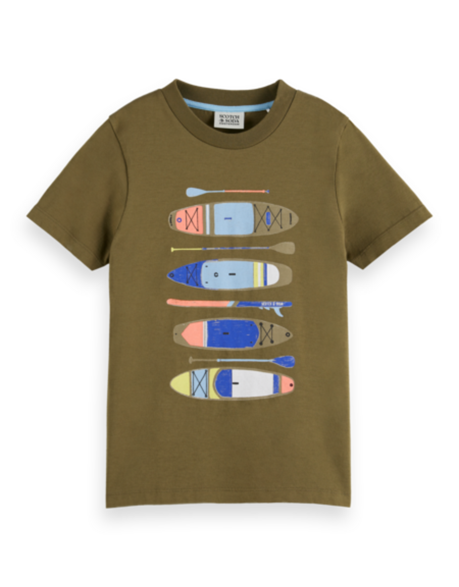 SCOTCH & SODA SCOTCH & SODA T-shirt kaki surf