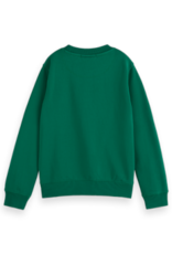SCOTCH & SODA SCOTCH & SODA Regular fit crewneck with chest bright green