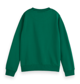 SCOTCH & SODA SCOTCH & SODA Regular fit crewneck with chest bright green