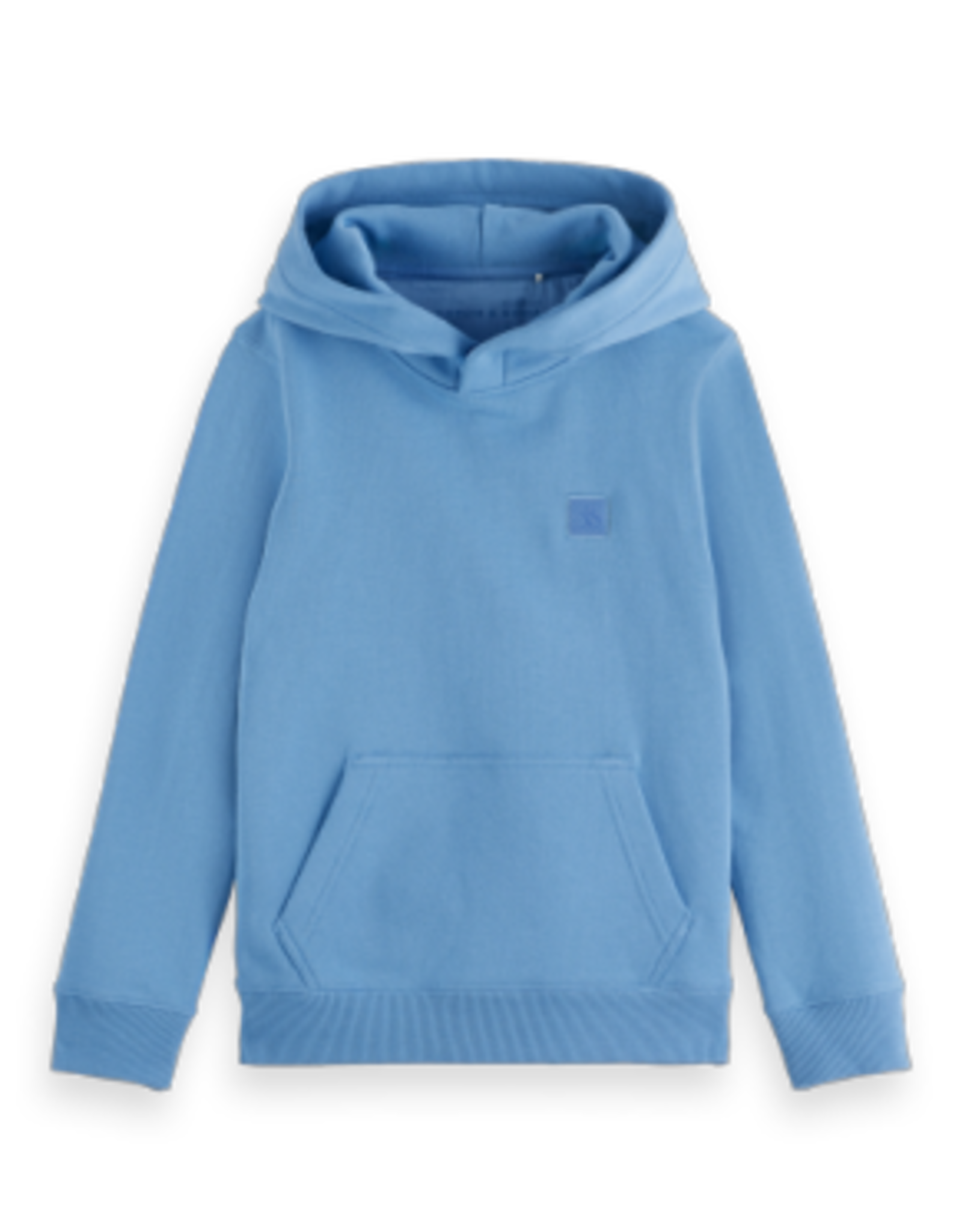 SCOTCH & SODA SCOTCH & SODA Regular-fit logo badge hoodie lake blue