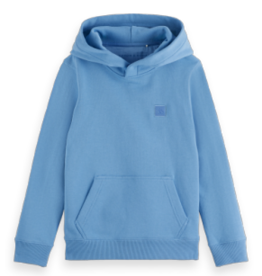 SCOTCH & SODA SCOTCH & SODA Regular-fit logo badge hoodie lake blue