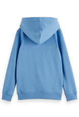 SCOTCH & SODA SCOTCH & SODA Regular-fit logo badge hoodie lake blue