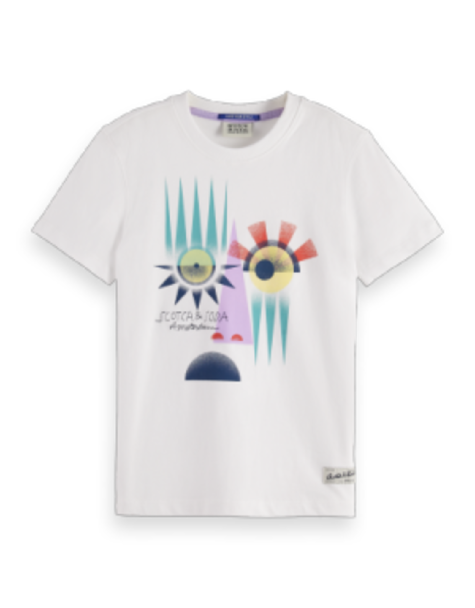 SCOTCH & SODA SCOTCH & SODA Relaxed-fit artwork t-shirt white