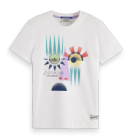 SCOTCH & SODA SCOTCH & SODA Relaxed-fit artwork t-shirt white