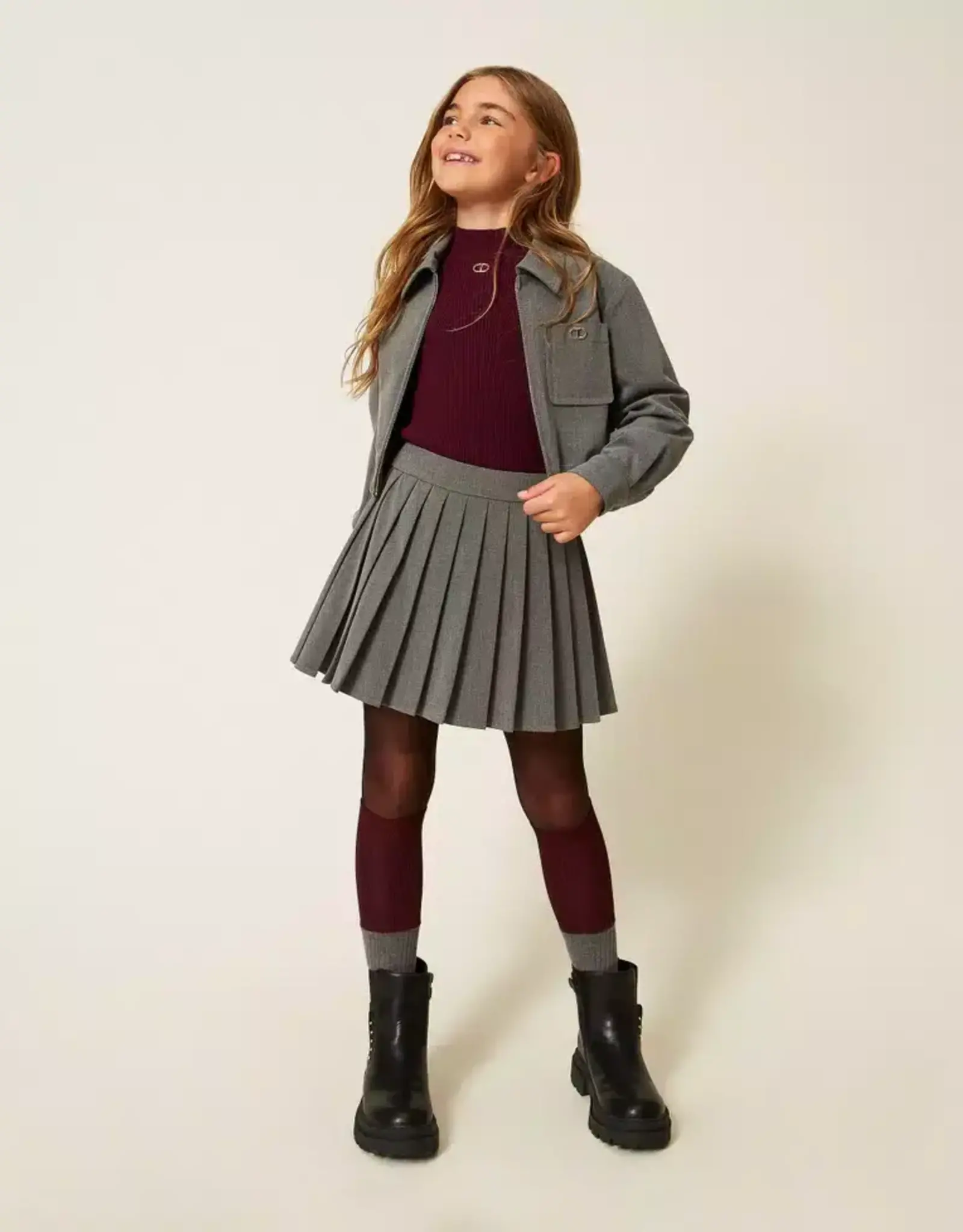 TWIN SET TWIN SET Woven jacket grey melange