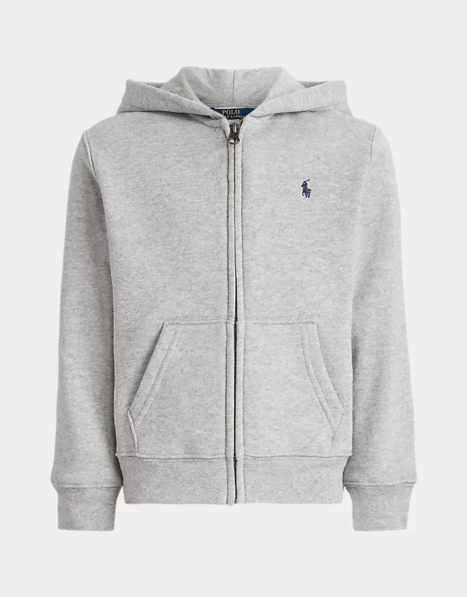 RALPH LAUREN RALPH LAUREN Sweater met rits en kap lichtgrijs