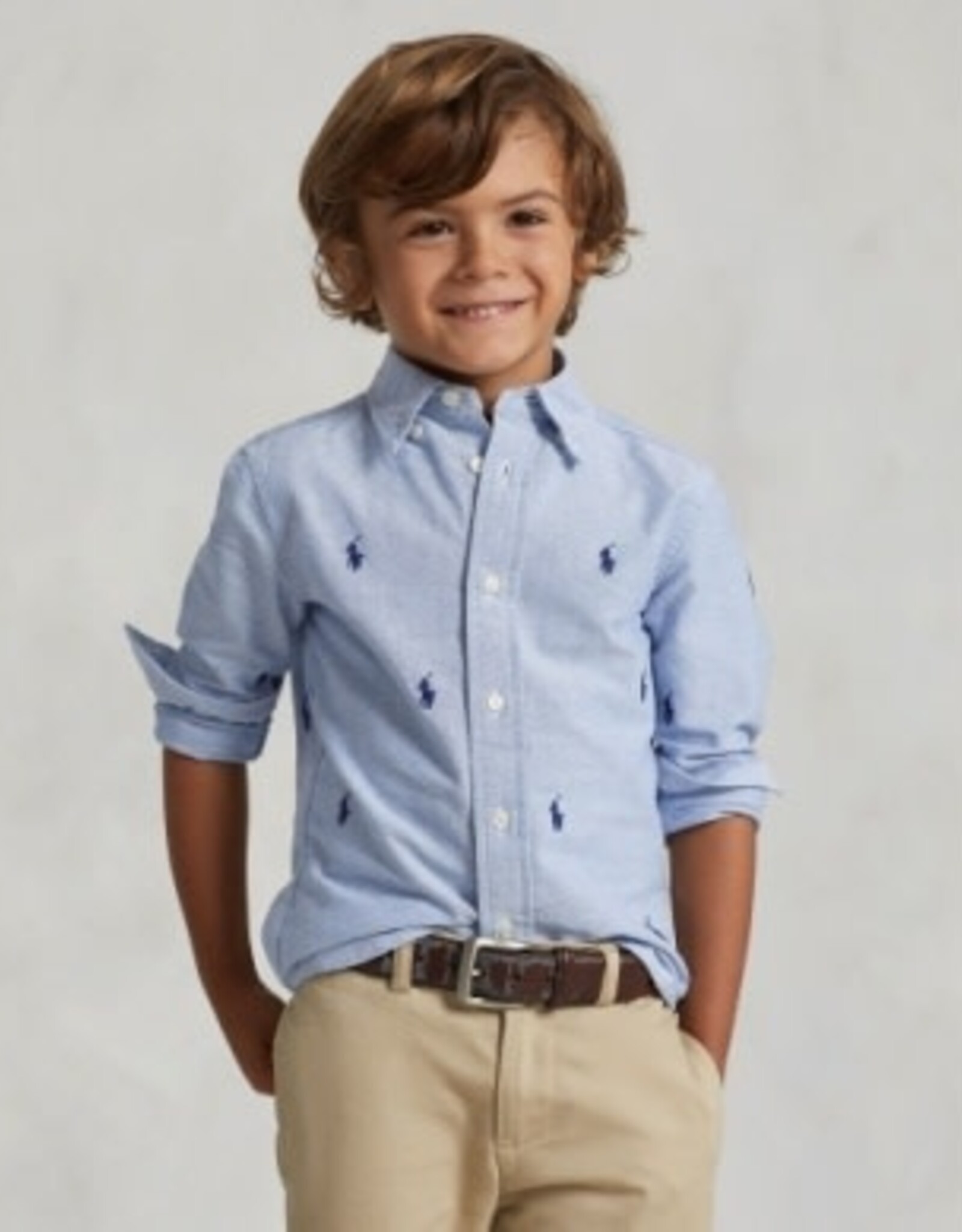 RALPH LAUREN RALPH LAUREN Hemd lichtblauw met paardjes