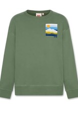 AMERICAN OUTFITTERS Ao76 Oscar sweater landscape earth green
