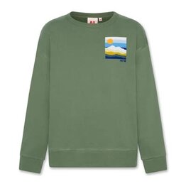 AMERICAN OUTFITTERS Ao76 Oscar sweater landscape earth green