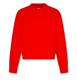 AMERICAN OUTFITTERS Ao76 Carla c-neck plain fluo red