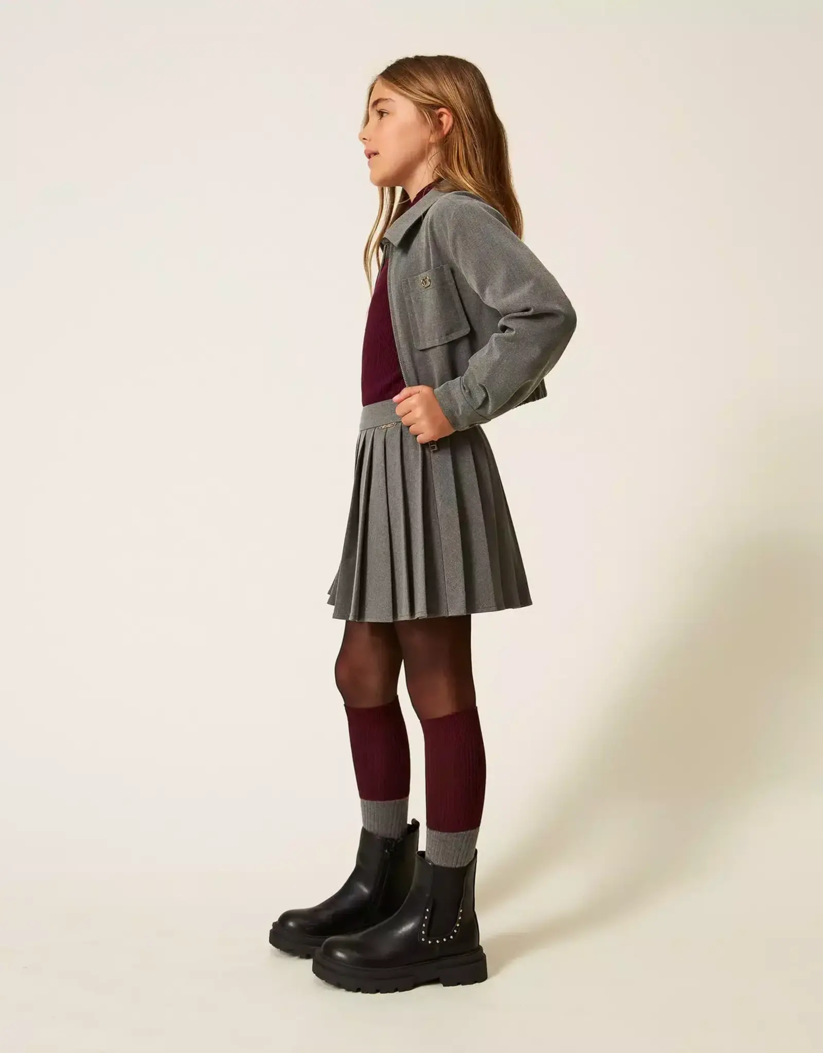 TWIN SET TWIN SET Woven skirt grey melange