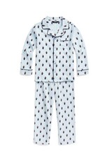 RALPH LAUREN RALPH LAUREN Pyjama flannel lichtblauw beertjes