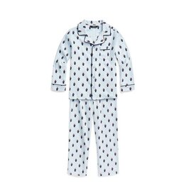 RALPH LAUREN RALPH LAUREN Pyjama flannel lichtblauw beertjes