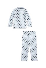 RALPH LAUREN RALPH LAUREN Pyjama flannel lichtblauw beertjes