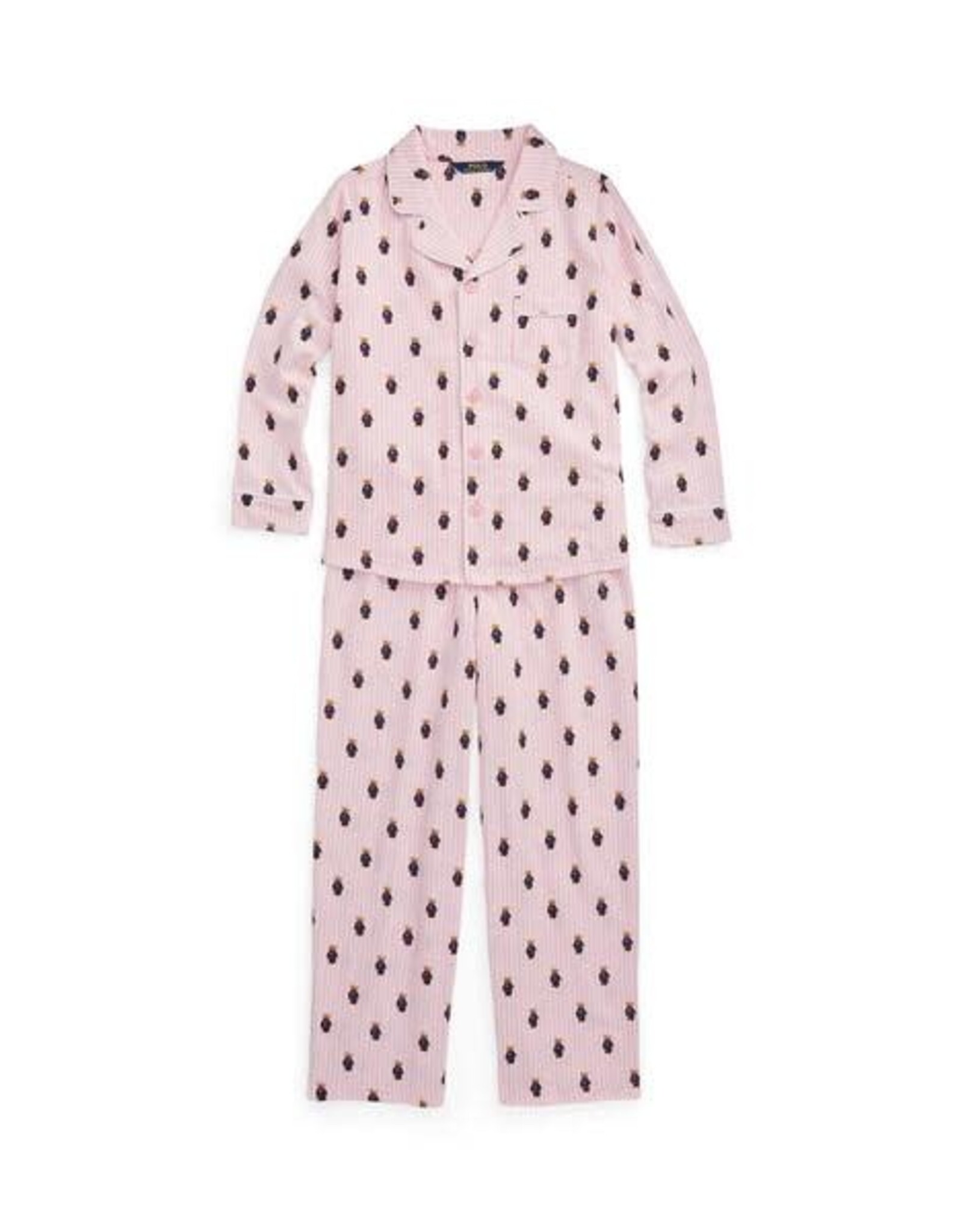 RALPH LAUREN RALPH LAUREN Pyjama flannel roze beertjes