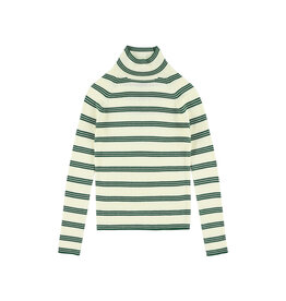 MAAN MAAN Camel jumper green stripe