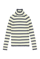 MAAN MAAN Camel jumper marine stripe