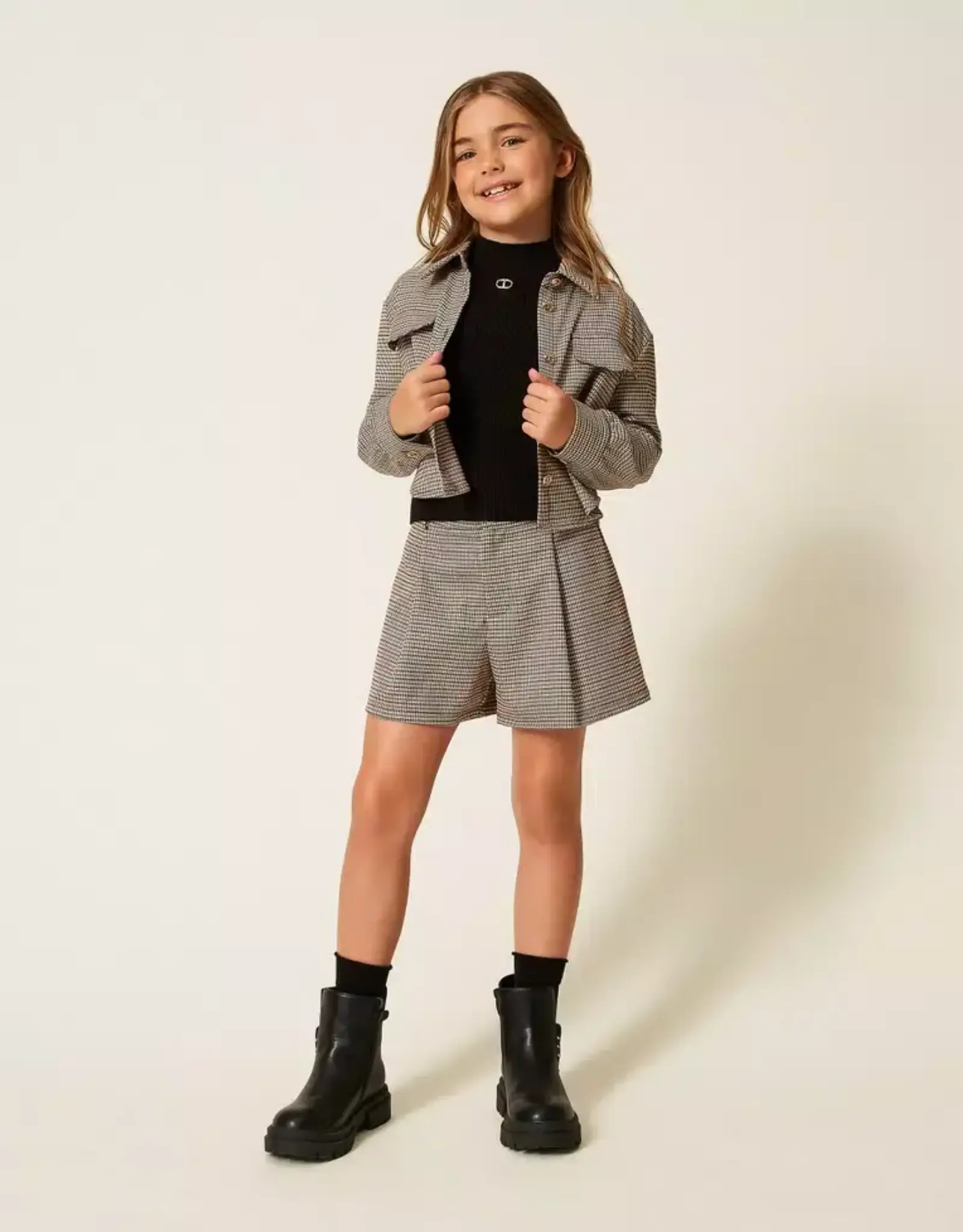 TWIN SET TWIN SET Woven short pied de poule