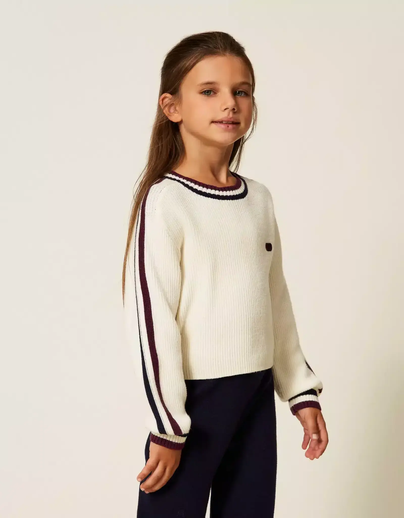 TWIN SET TWIN SET Ribbed jumper with two -tone stripes