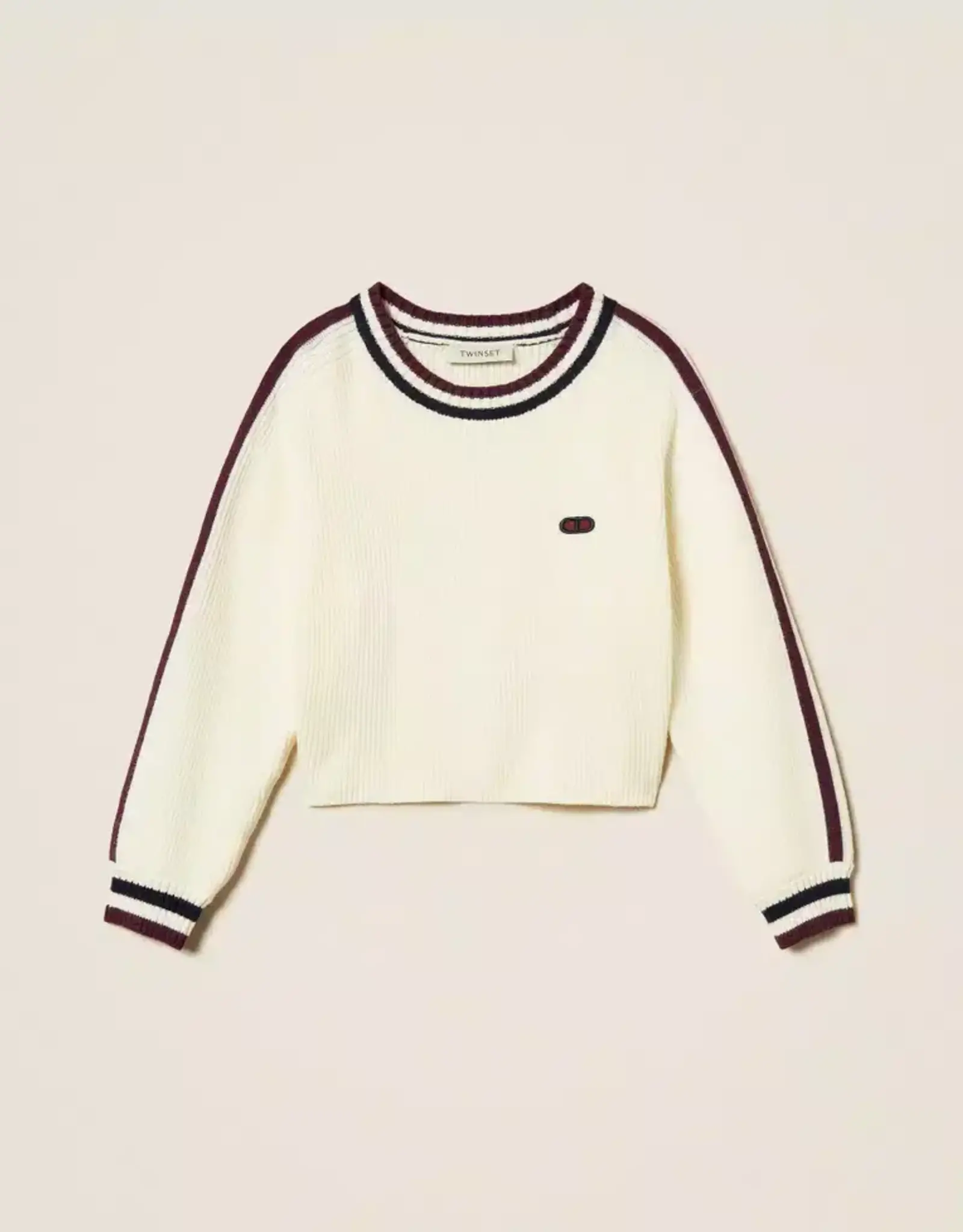 TWIN SET TWIN SET Ribbed jumper with two -tone stripes