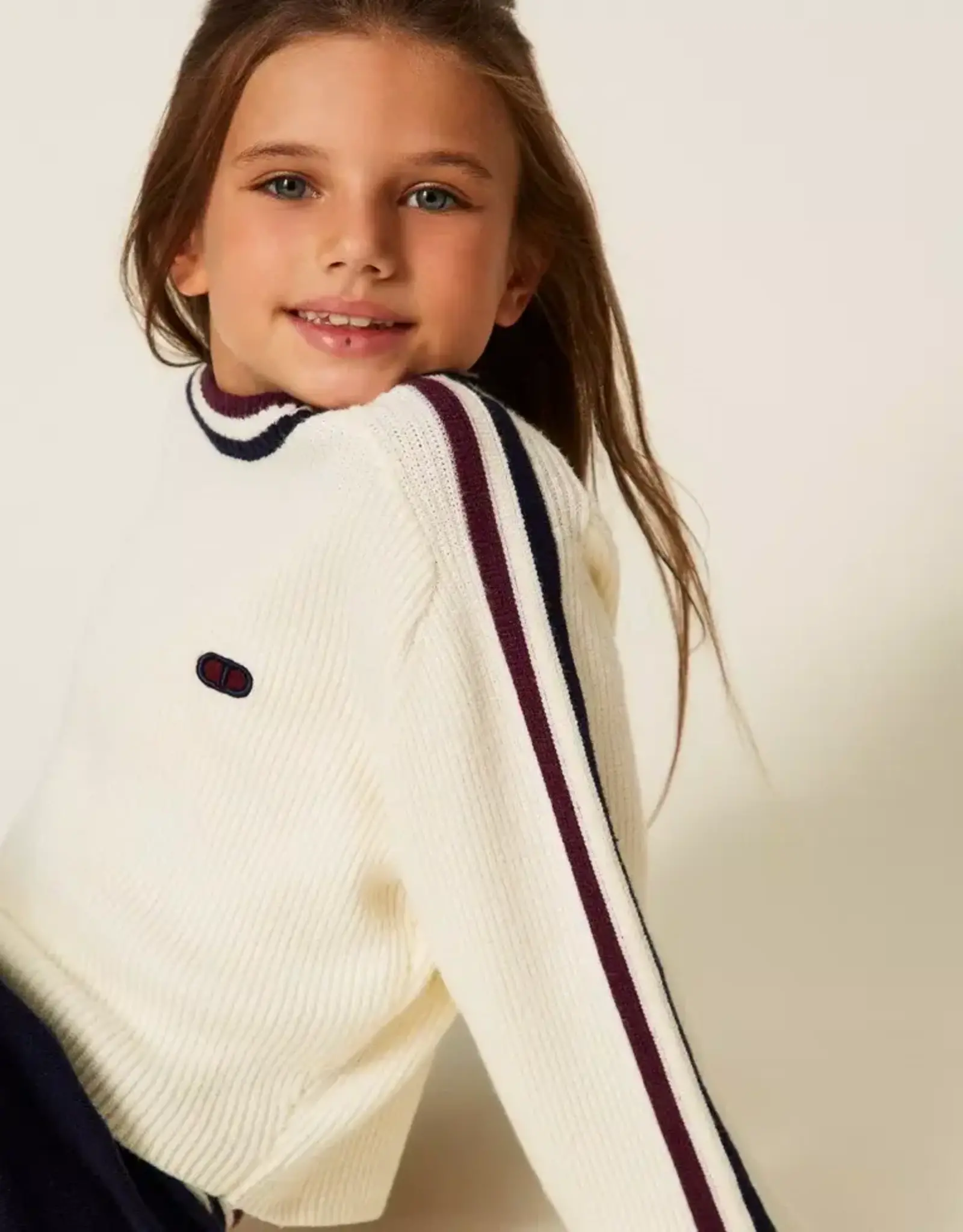 TWIN SET TWIN SET Ribbed jumper with two -tone stripes