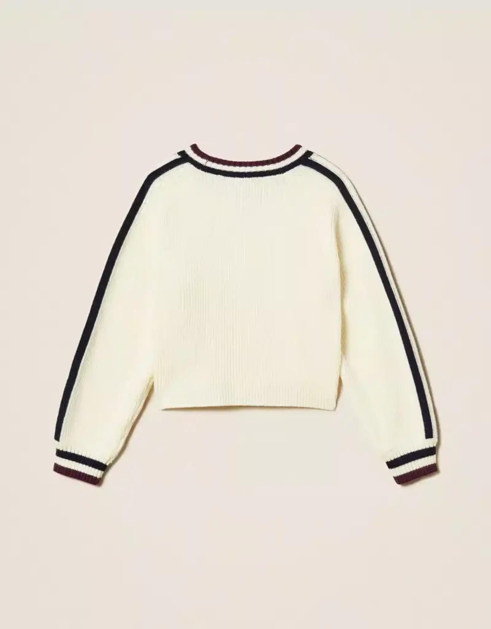 TWIN SET TWIN SET Ribbed jumper with two -tone stripes