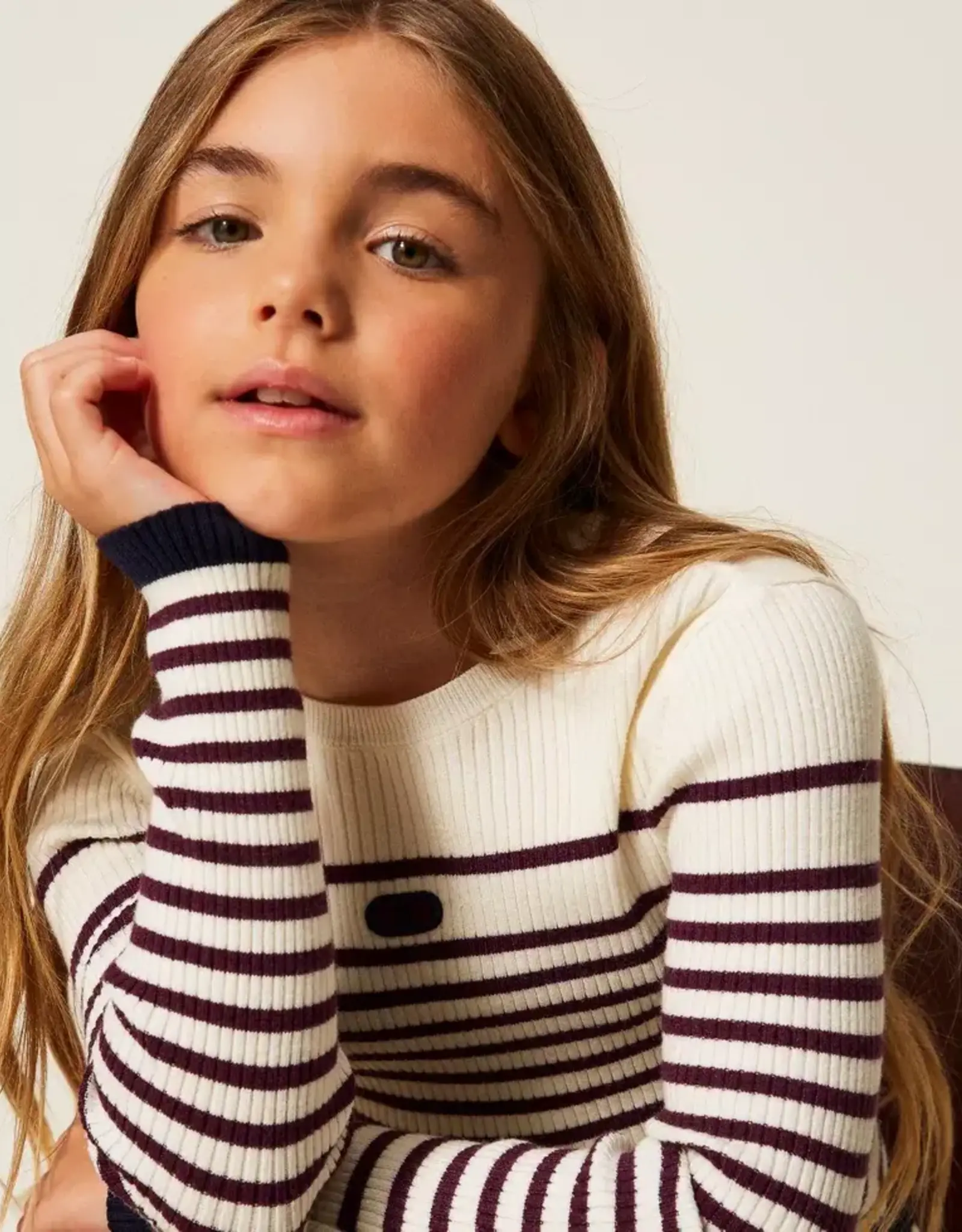 TWIN SET TWIN SET Striped turtleneck jumper