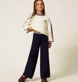 TWIN SET TWIN SET Knit trousers with two-tone stripes