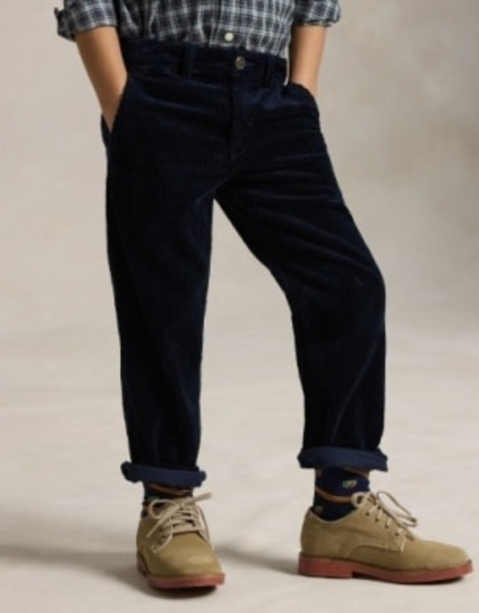 RALPH LAUREN RALPH LAUREN Broek ribfluweel donkerblauw