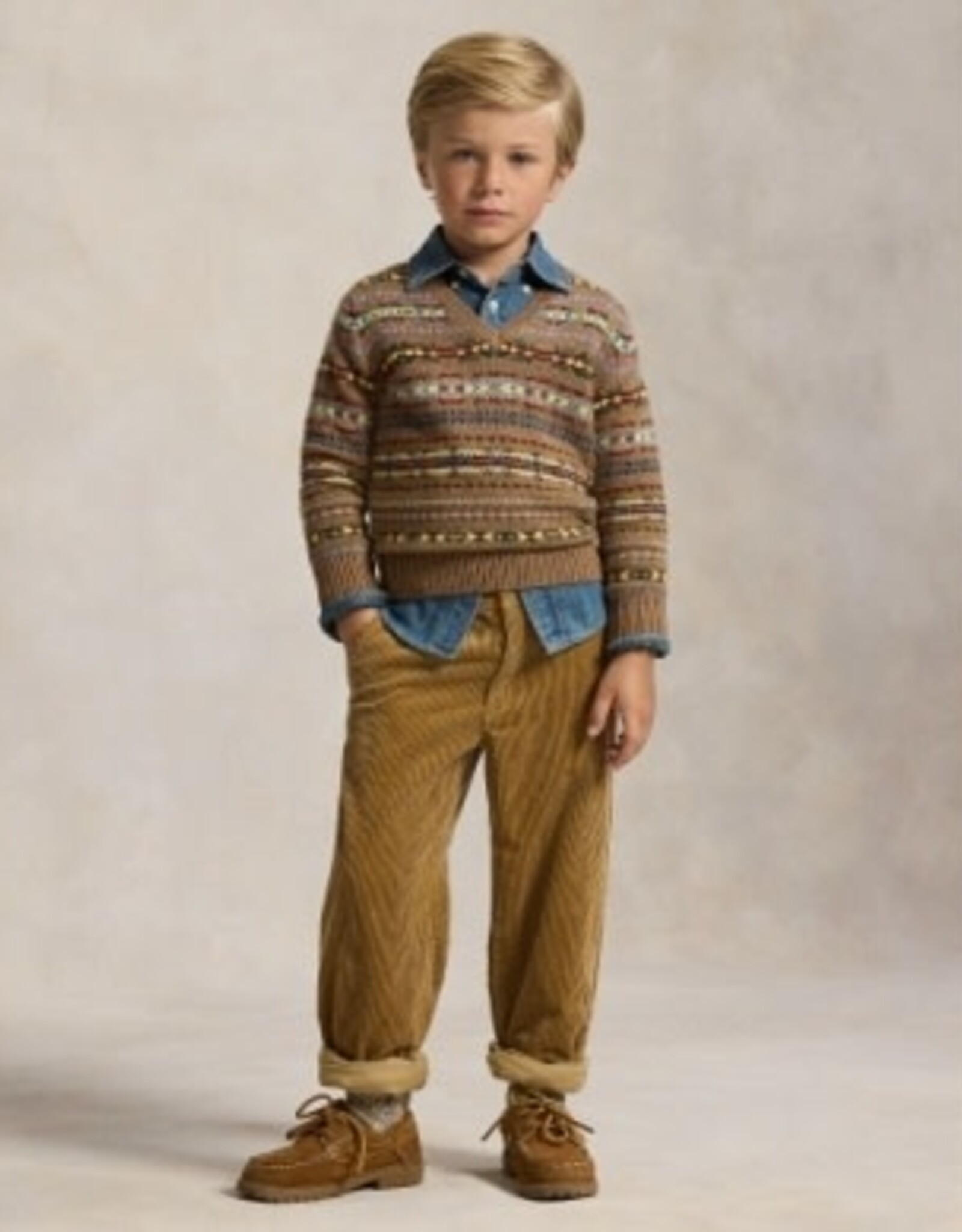 RALPH LAUREN RALPH LAUREN Broek ribfluweel beige