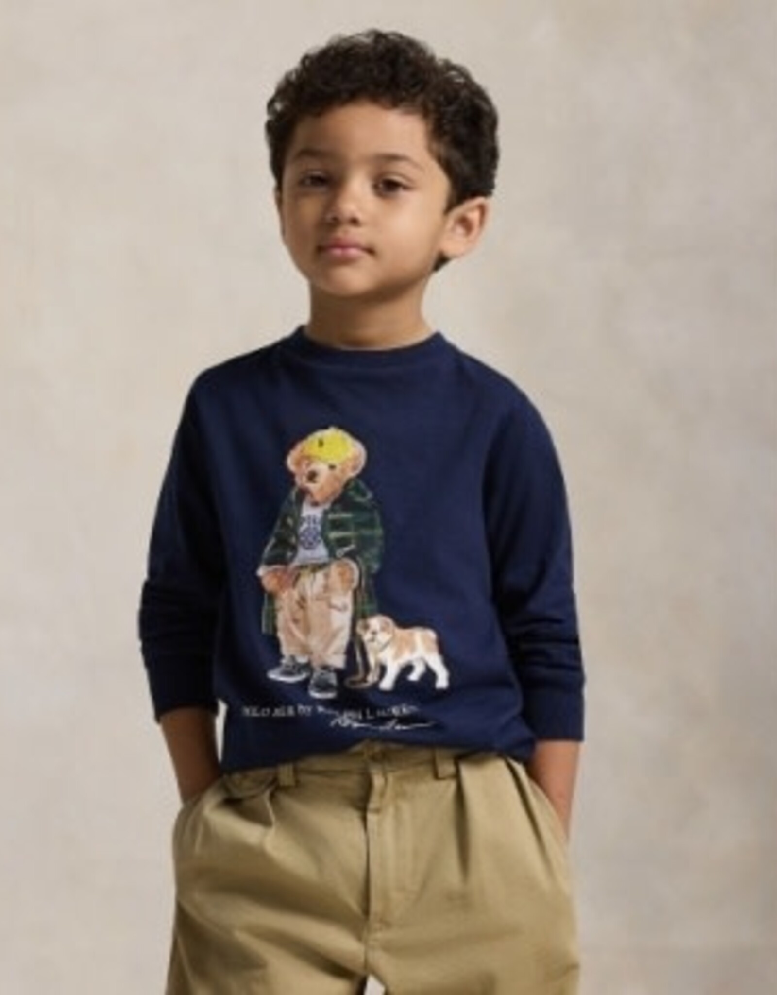 RALPH LAUREN RALPH LAUREN T-shirt met beer blauw
