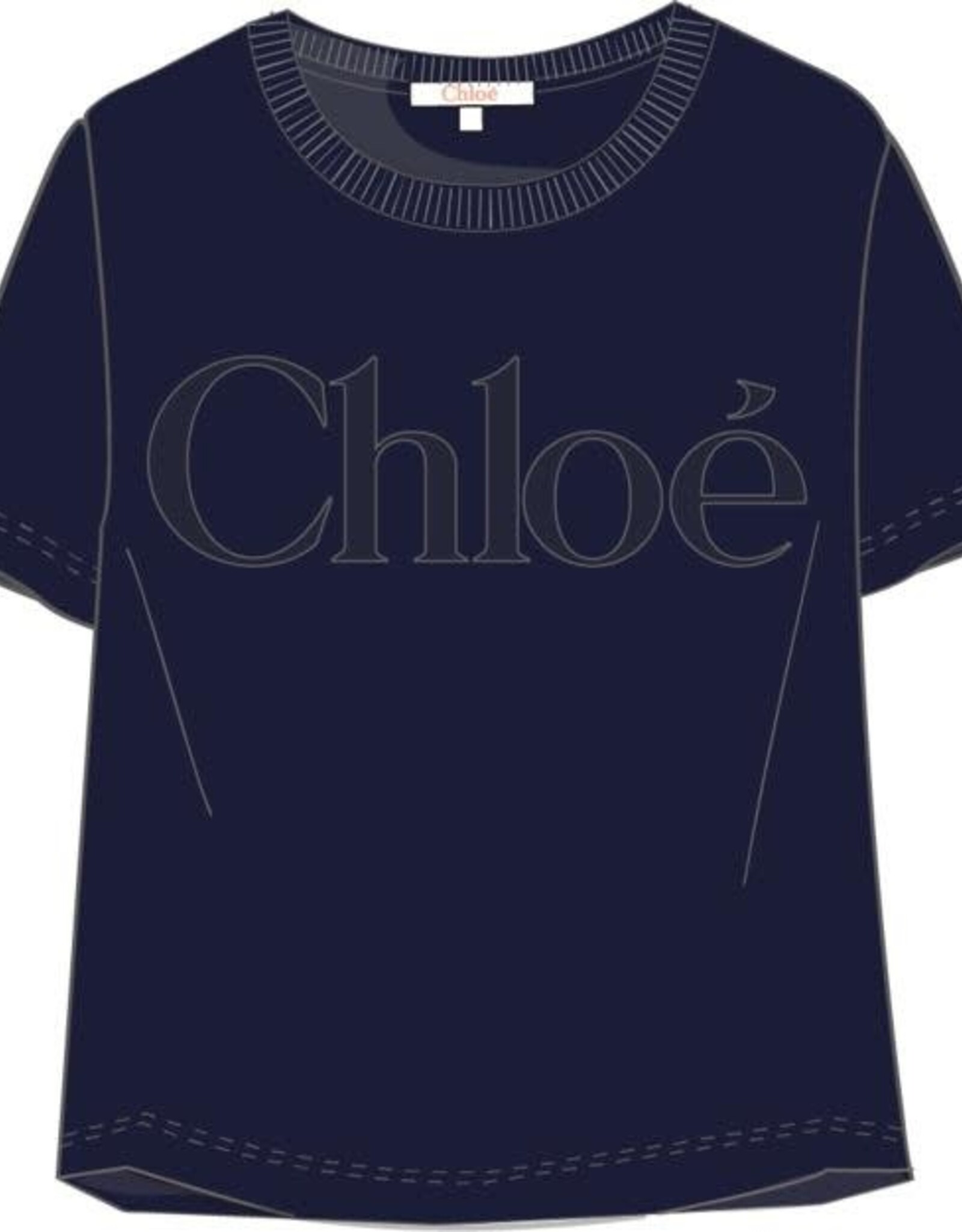 CHLOE CHLOE Tshirt korte mouw bleu amiral