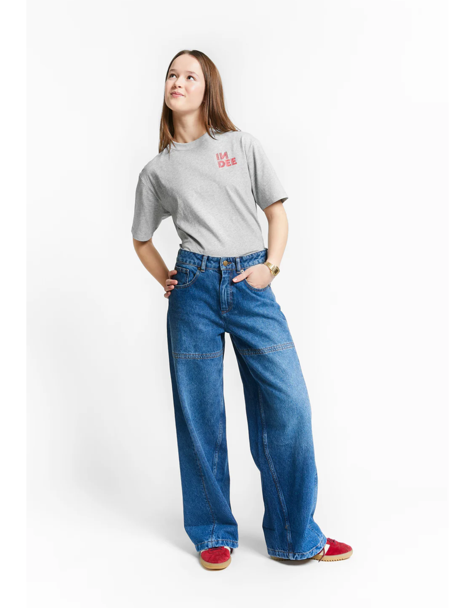 INDEE INDEE T-shirt taros grey melange