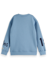 SCOTCH & SODA SCOTCH & SODA Placed artwork sweatshirt faded denim