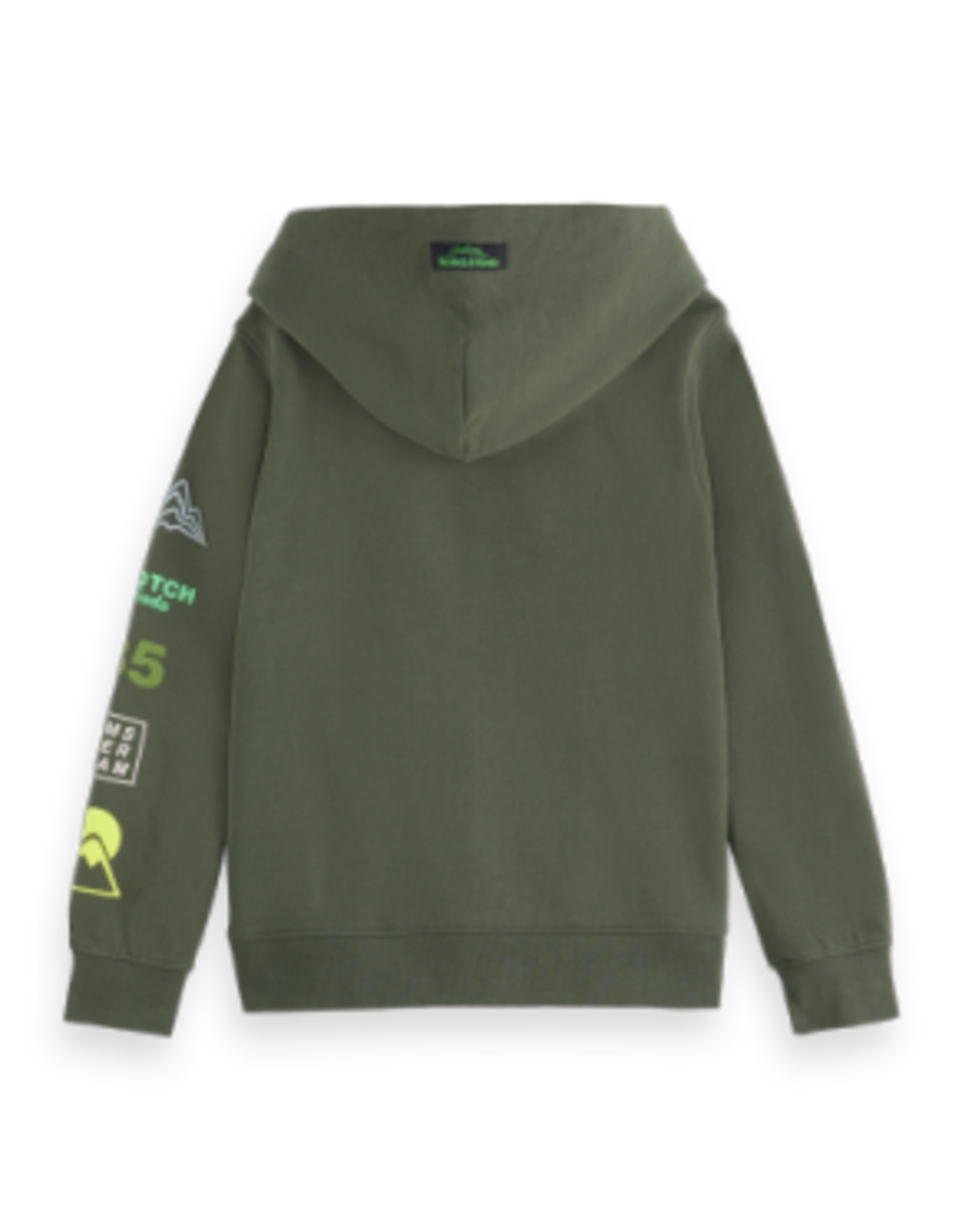 SCOTCH & SODA SCOTCH & SODA artwork zip-through hoodie thyme