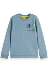 SCOTCH & SODA SCOTCH & SODA Long sleeve t-shirt artwork faded denim