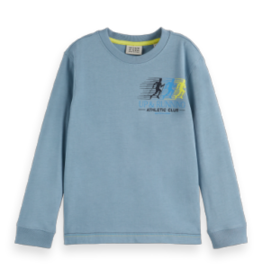SCOTCH & SODA SCOTCH & SODA Long sleeve t-shirt artwork faded denim