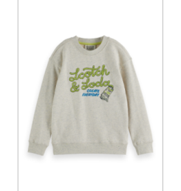 SCOTCH & SODA SCOTCH & SODA artwork sweatshirt ecru melange