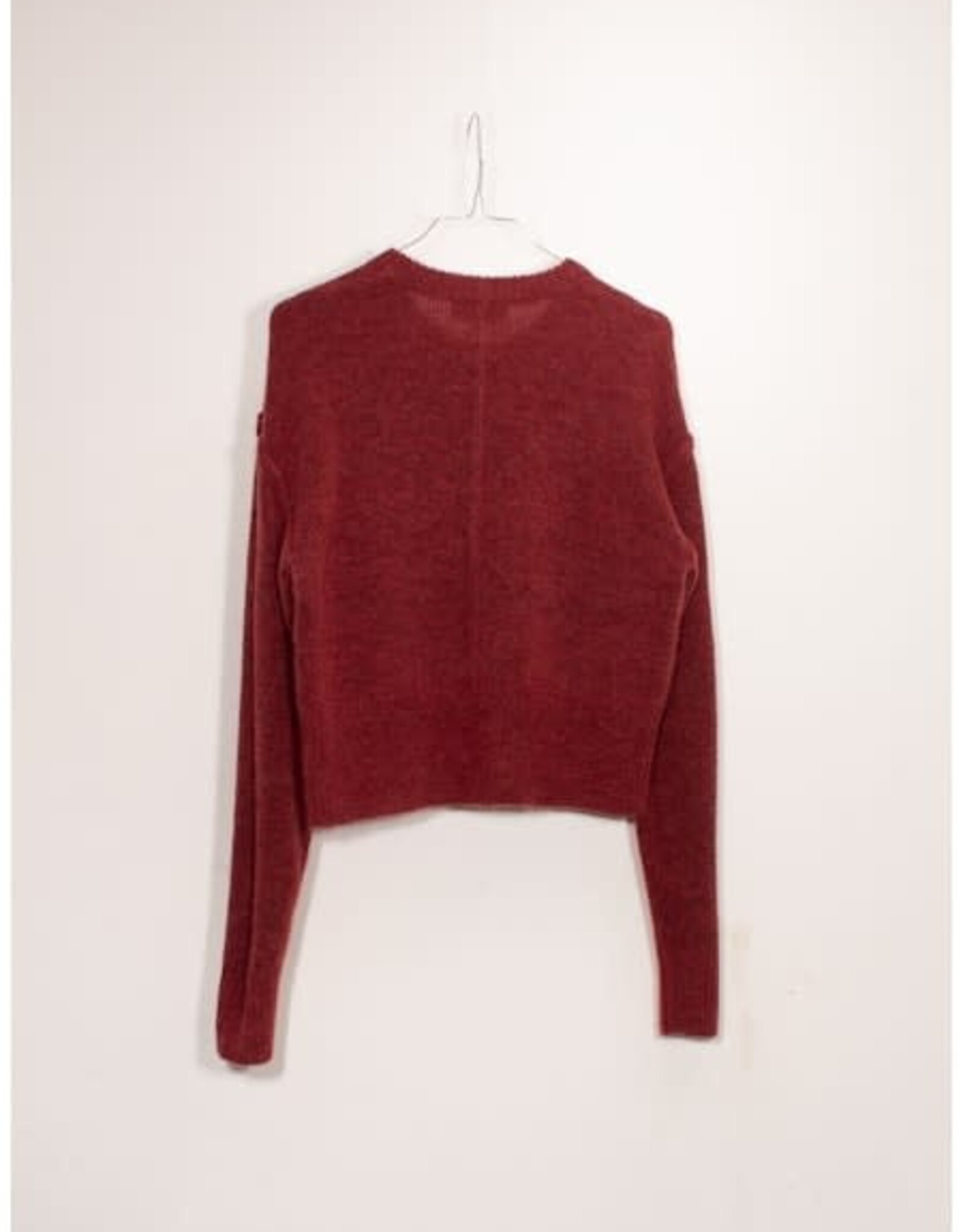 DESIGNERS REMIX DESIGNERS REMIX Verona cropped seam knit burgundy