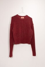 DESIGNERS REMIX DESIGNERS REMIX Verona cropped seam knit burgundy